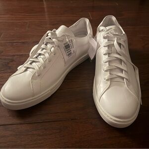 Peter Millar White Leather Sneakers